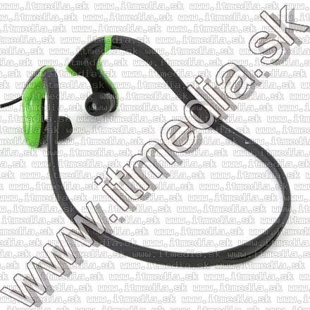 Image of Omega Freestyle Silicone Sport Headset FH1019 Black-Green (IT11290)